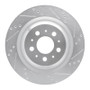 R1 17-25 Tesla Model 3 Rear Right Drilled & Slotted Silver Brake Rotor
