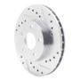 R1 82-84 Buick SKYHAWK Front Right Drilled & Slotted Silver Brake Rotor