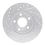 R1 82-84 Buick SKYHAWK Front Right Drilled & Slotted Silver Brake Rotor
