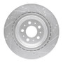 R1 17-25 Tesla Model 3 Rear Left Drilled & Slotted Silver Brake Rotor