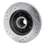 R1 78-78 Buick CENTURY Front Left Drilled & Slotted Silver Brake Rotor