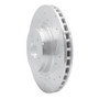 R1 12-21 Tesla Model X Front Right Drilled & Slotted Silver Brake Rotor