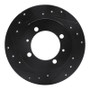 R1 00-07 Mitsubishi SPace STAR (Mexico) Rear Left Drilled & Slotted Black Brake Rotor