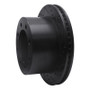 R1 00-02 Dodge Ram 4000 (Mexico) Rear Right Drilled & Slotted Black Brake Rotor