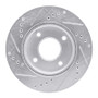 R1 07-17 Nissan TIIDA (Mexico) Front Right Drilled & Slotted Silver Brake Rotor