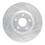 R1 07-17 Nissan Juke Front Right Drilled & Slotted Silver Brake Rotor