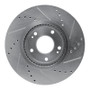 R1 07-09 Hyundai SANTA FE Front Left Drilled & Slotted Silver Brake Rotor