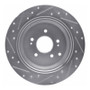 R1 07-12 Hyundai Veracruz Rear Right Drilled & Slotted Silver Brake Rotor