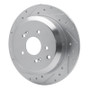 R1 07-12 Hyundai Veracruz Rear Left Drilled & Slotted Silver Brake Rotor