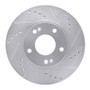 R1 01-05 Hyundai SANTA FE Front Right Drilled & Slotted Silver Brake Rotor