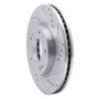 R1 01-05 Hyundai SANTA FE Front Right Drilled & Slotted Silver Brake Rotor