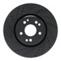 R1 94-02 Mercedes-Benz SL500 Right Front Drilled & Slotted Black Brake Rotor