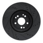 R1 94-02 Mercedes-Benz SL500 Right Front Drilled & Slotted Black Brake Rotor