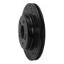 R1 92-95 Mercedes-Benz E420 Rear Right Drilled & Slotted Black Brake Rotor