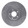 R1 07-12 Hyundai Veracruz Front Left Drilled & Slotted Silver Brake Rotor