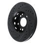 R1 90-92 Mercedes-Benz 300E Front Right Drilled & Slotted Black Brake Rotor