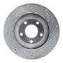 R1 02-06 Infiniti I35 Front Left Drilled & Slotted Silver Brake Rotor