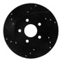 R1 01-08 Ford Mondeo (Mexico) Rear Left Drilled & Slotted Black Brake Rotor