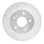 R1 94-04 Infiniti I30 Rear Right Drilled & Slotted Silver Brake Rotor