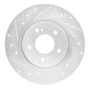 R1 94-04 Infiniti I30 Rear Right Drilled & Slotted Silver Brake Rotor