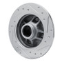 R1 88-88 Nissan Maxima Rear Left Drilled & Slotted Silver Brake Rotor
