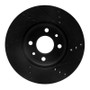 R1 09-19 Dodge Vision (Mexico) Front Left Drilled & Slotted Black Brake Rotor