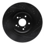 R1 20-22 Honda CR-V Front Left Drilled & Slotted Black Brake Rotor