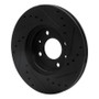 R1 12-25 Dodge Attitude (Mexico) Front Left Drilled & Slotted Black Brake Rotor