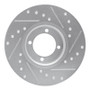 R1 74-79 Lotus Eclat Front Left Drilled & Slotted Silver Brake Rotor