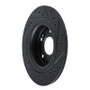 R1 17-25 Acura Integra Rear Left Drilled & Slotted Black Brake Rotor