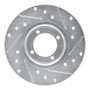 R1 67-74 Opel Manta Front Left Drilled & Slotted Silver Brake Rotor