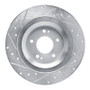 R1 22-25 Hyundai SANTA FE Rear Right Drilled & Slotted Silver Brake Rotor