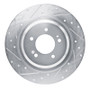 R1 21-25 Hyundai SONATA Rear Left Drilled & Slotted Silver Brake Rotor