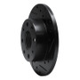 R1 79-83 Honda Civic Front Right Drilled & Slotted Black Brake Rotor