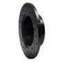R1 79-83 Honda Civic Front Right Drilled & Slotted Black Brake Rotor