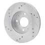 R1 86-17 Nissan TSURU (Mexico) Front Right Drilled & Slotted Silver Brake Rotor