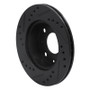 R1 82-83 Honda Accord Sedan Front Right Drilled & Slotted Black Brake Rotor