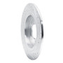 R1 17-25 Hyundai Nexo Rear Left Drilled & Slotted Silver Brake Rotor