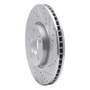 R1 05-24 Hyundai TUCSON Front Right Drilled & Slotted Silver Brake Rotor