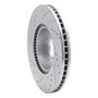 R1 05-24 Hyundai TUCSON Front Right Drilled & Slotted Silver Brake Rotor