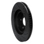 R1 21-25 Acura TLX Front Left Drilled & Slotted Black Brake Rotor