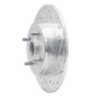 R1 84-87 Nissan Maxima Rear Right Drilled & Slotted Silver Brake Rotor