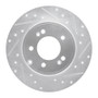 R1 17-19 Kia Cadenza Rear Right Drilled & Slotted Silver Brake Rotor