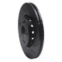 R1 14-20 Acura RLX Front Right Drilled & Slotted Black Brake Rotor