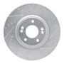 R1 17-20 Kia Cadenza Front Right Drilled & Slotted Silver Brake Rotor