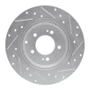 R1 17-19 Kia Cadenza Rear Left Drilled & Slotted Silver Brake Rotor