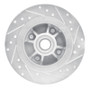 R1 84-87 Nissan Maxima Rear Left Drilled & Slotted Silver Brake Rotor
