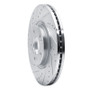 R1 17-20 Kia Cadenza Front Left Drilled & Slotted Silver Brake Rotor