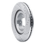 R1 17-20 Kia Cadenza Front Left Drilled & Slotted Silver Brake Rotor