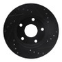 R1 88-89 Merkur SCORPIO Front Right Drilled & Slotted Black Brake Rotor